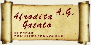 Afrodita Gatalo vizit kartica